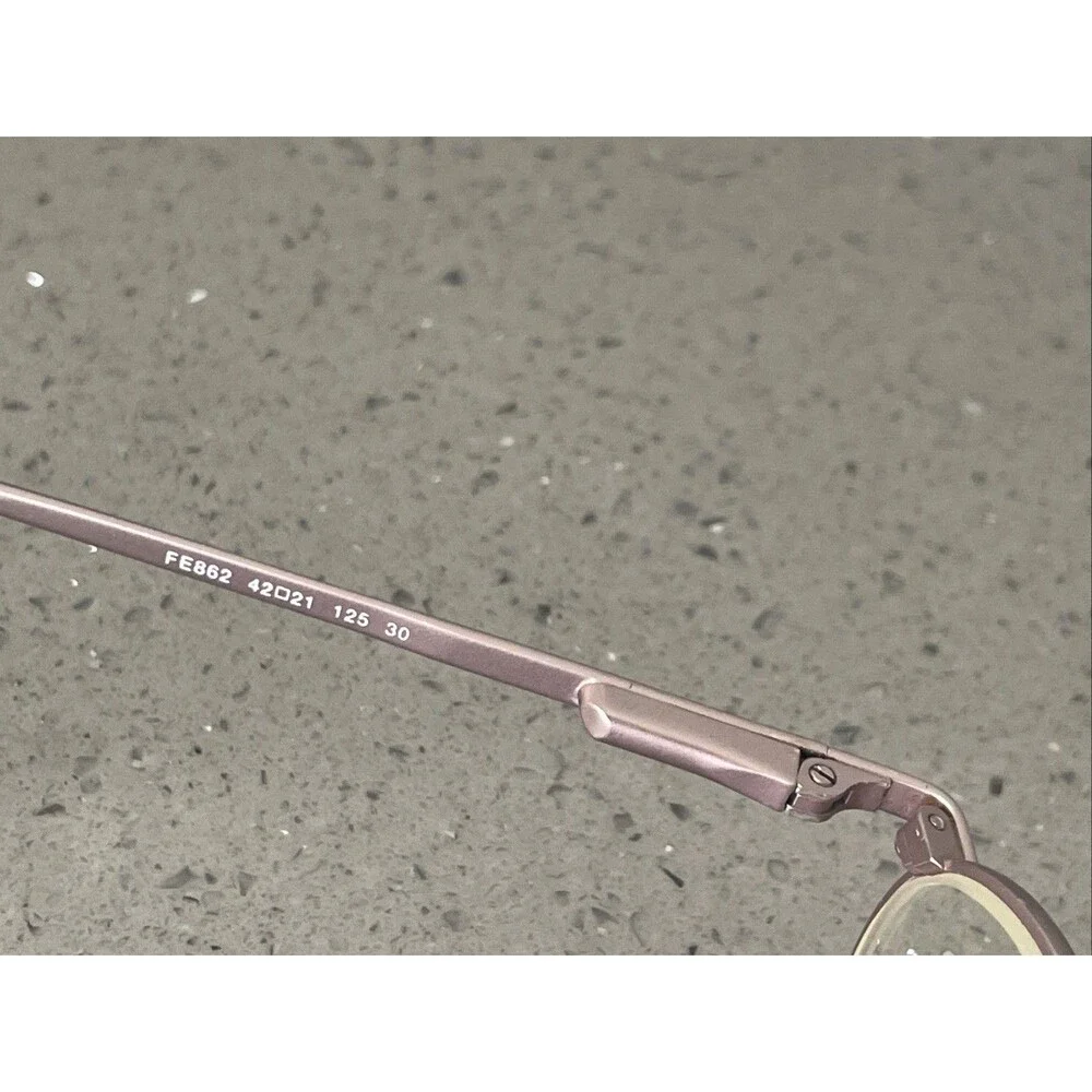 Fergani FE862 Eyeglasses Frame Only 42-21-125 30 Pink Round Italian Full Rim